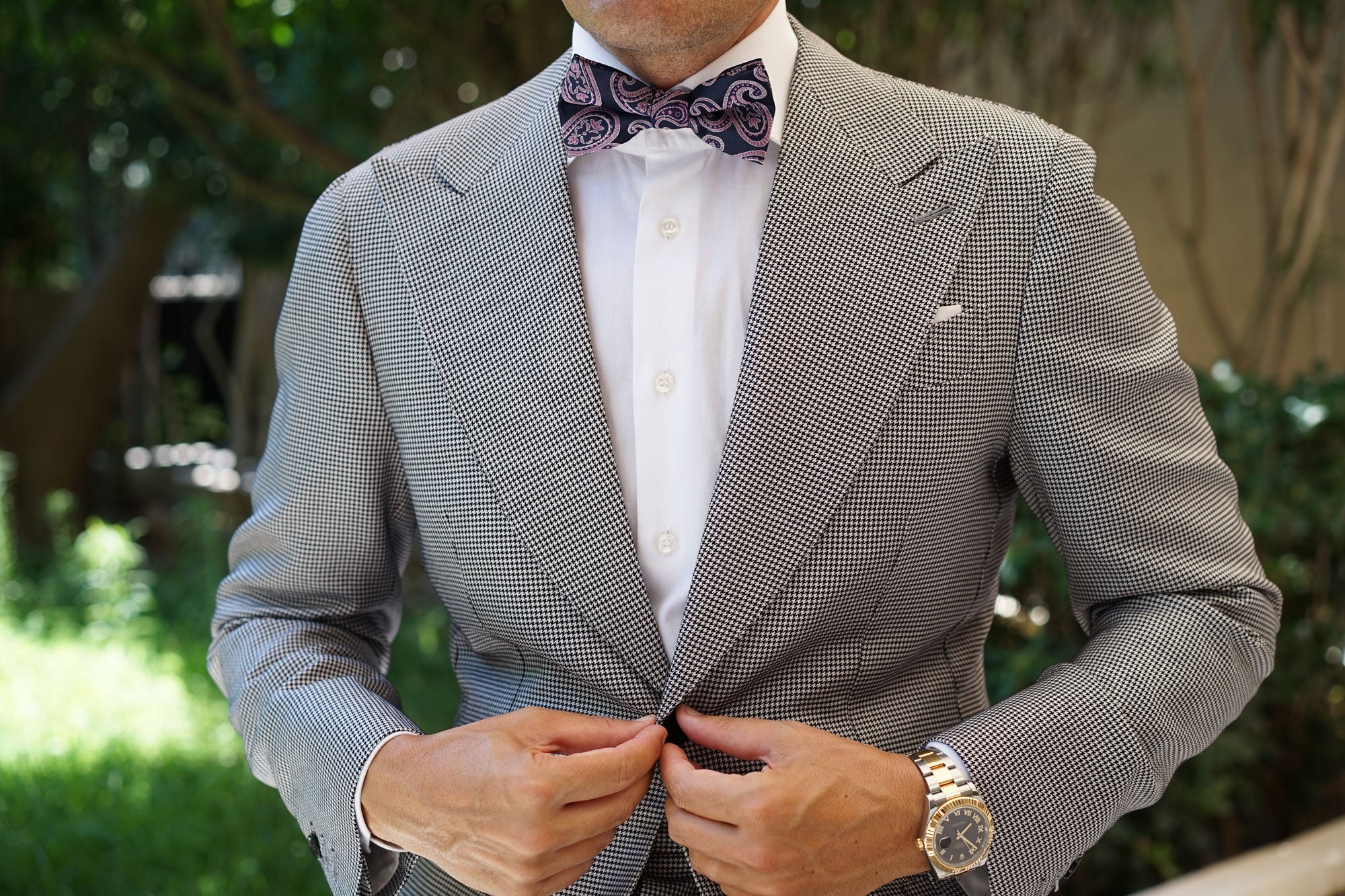 Qajar Dynasty Purple Paisley Bow Tie - Image 7