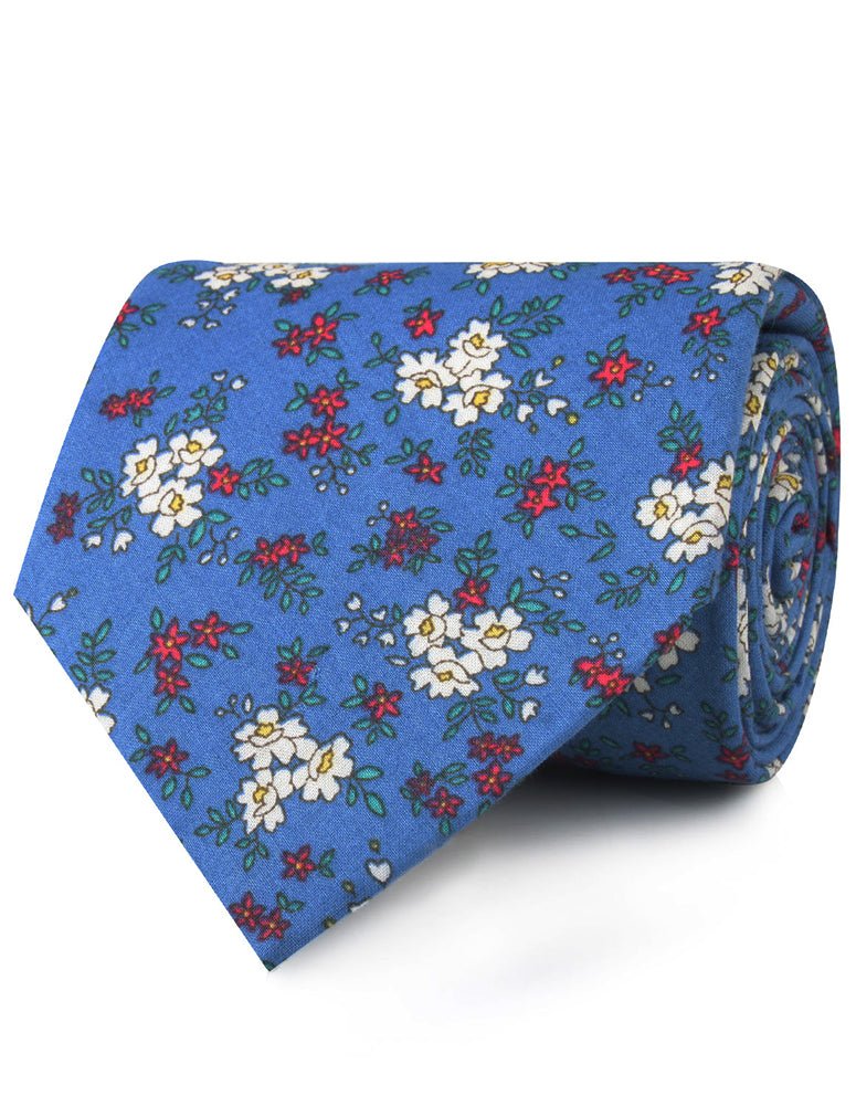 Ravenna Blue Floral Necktie - Image 2