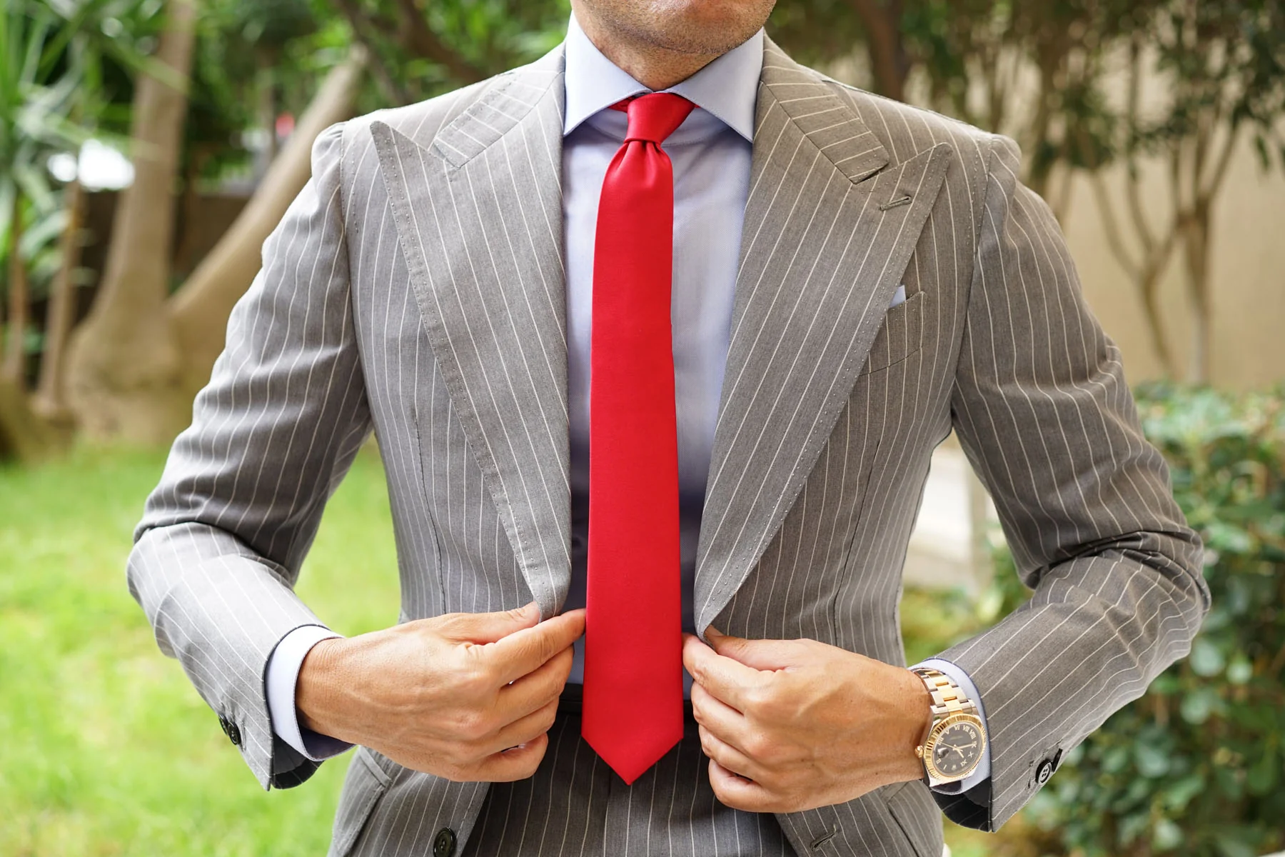 Red Maroon Skinny Tie - Image 10