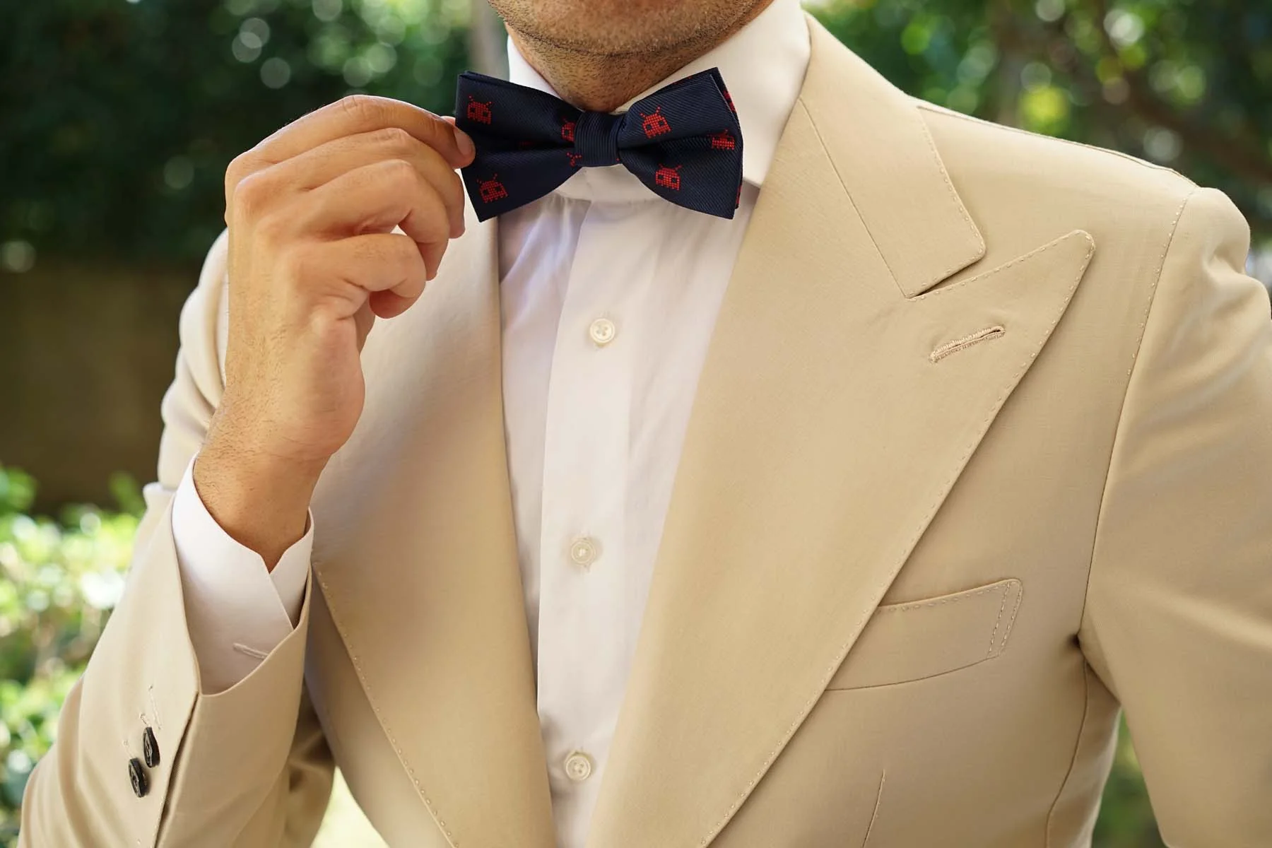 Red Pixel Monster Bow Tie - Image 9