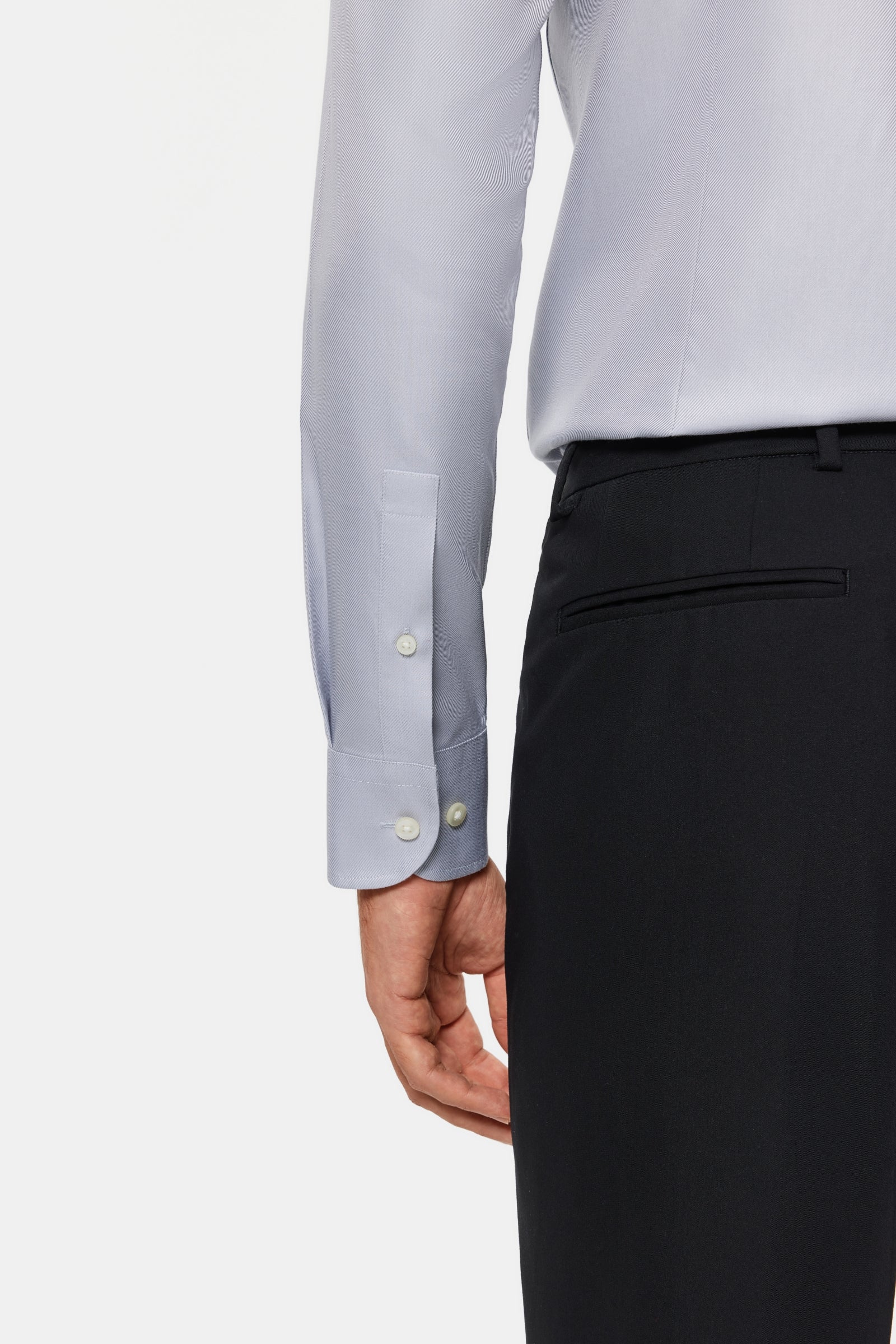 Riskin Light Blue Lucious Non-Iron Shirt - Image 11