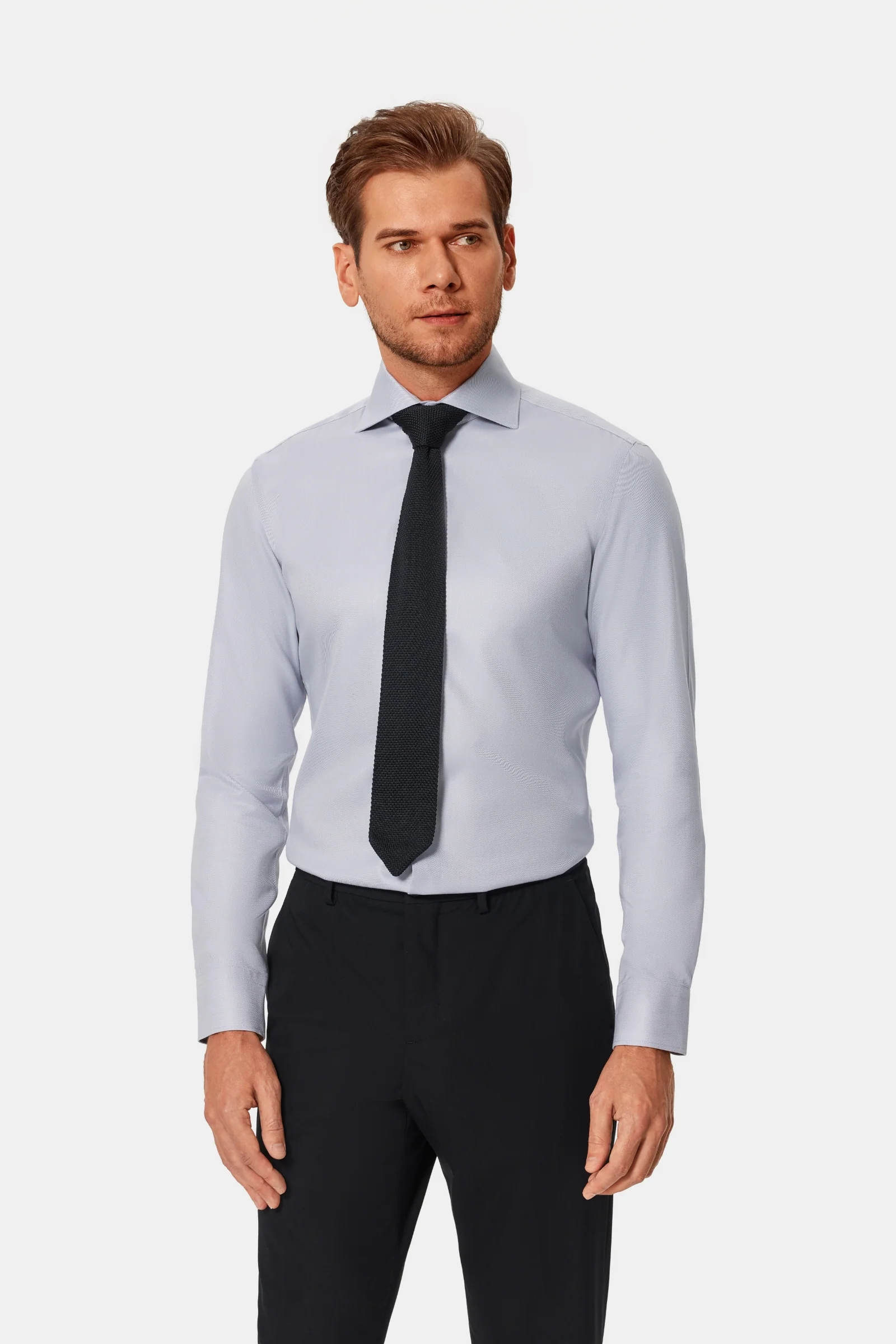 Riskin Light Blue Lucious Non-Iron Shirt - Image 4