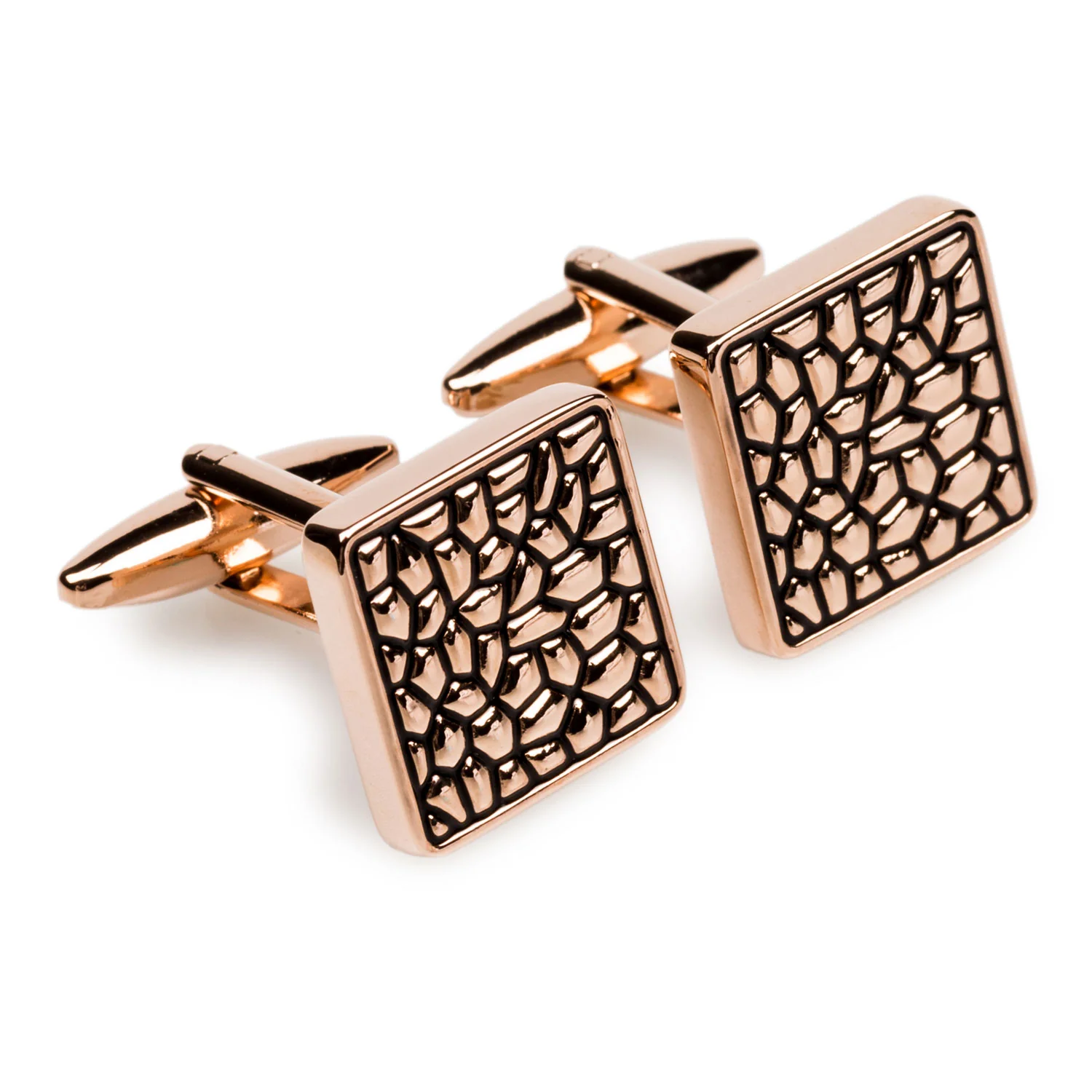 Rose Gold Pebble Cufflinks - Image 2