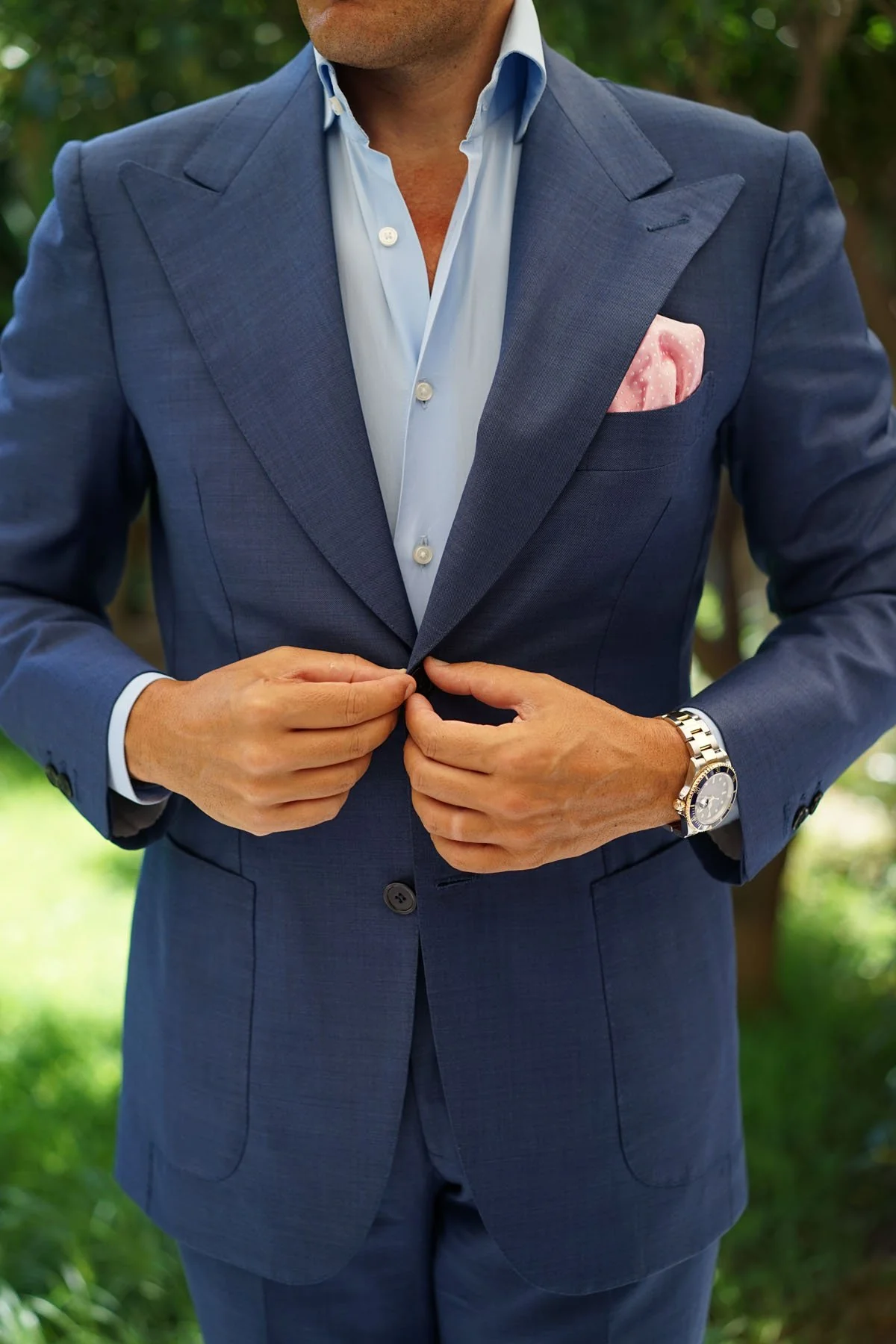 Rose Pink Mini Polka Dots Pocket Square - Image 7