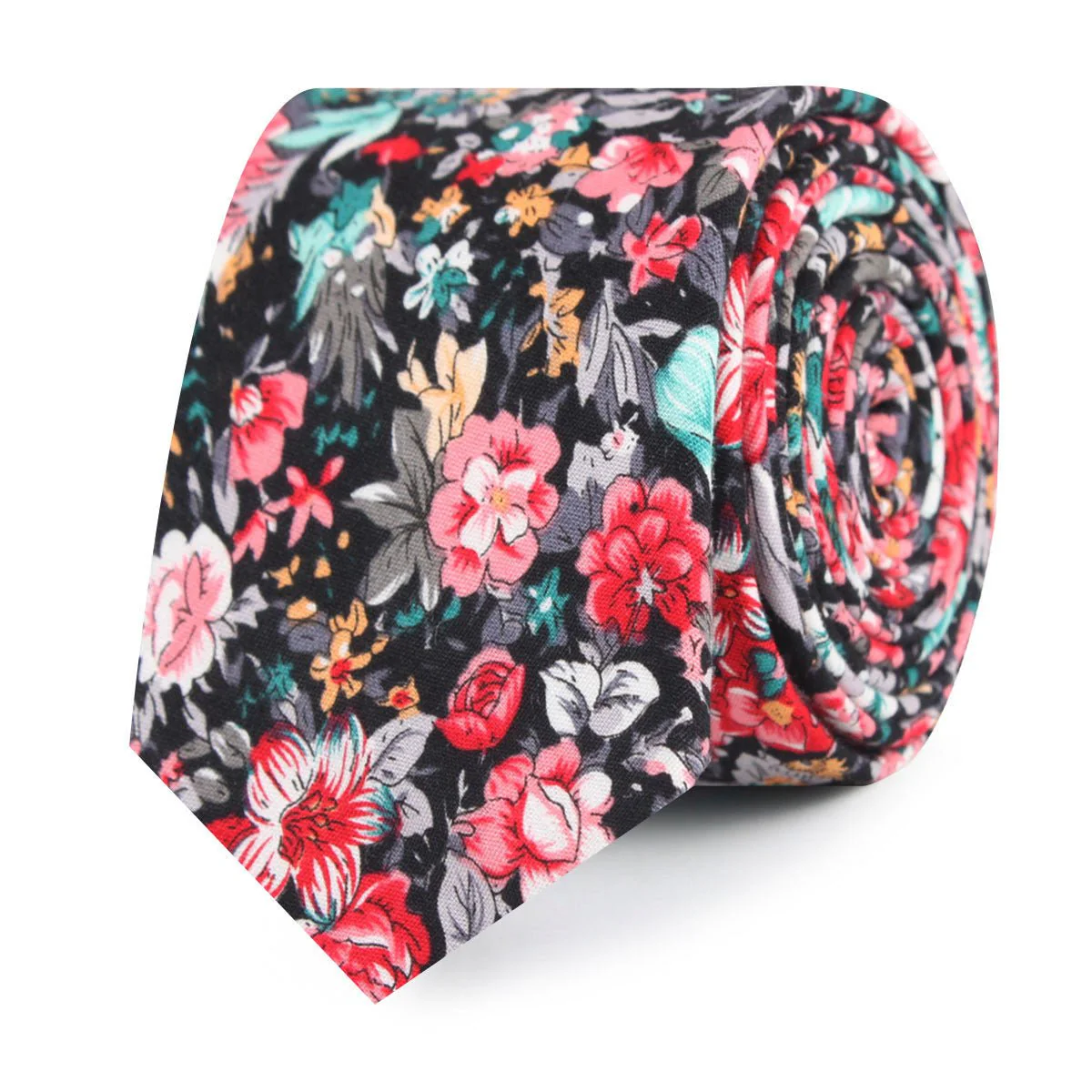 Sardinia Bloom Floral Skinny Tie - Image 2