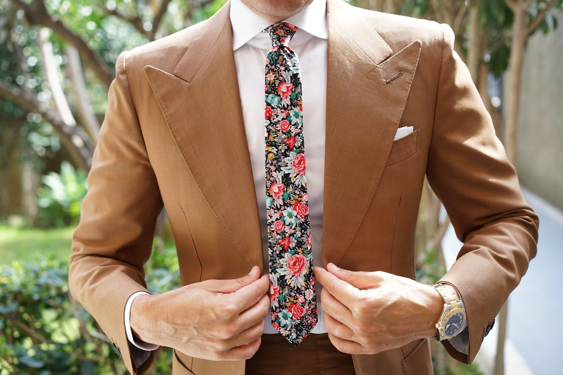 Sardinia Bloom Floral Skinny Tie - Image 6