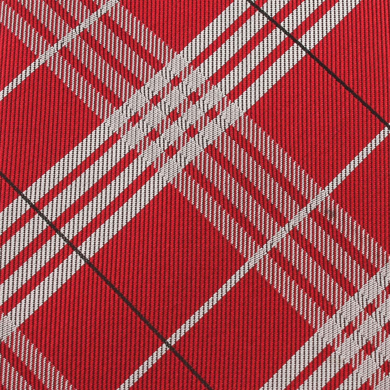 Scarlet Maroon with White Stripes Bow Tie - Image 2
