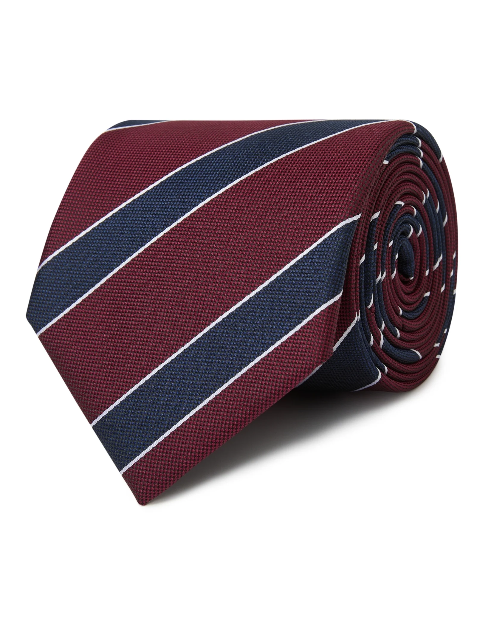 Sheffield Burgundy Line Tie - Image 2