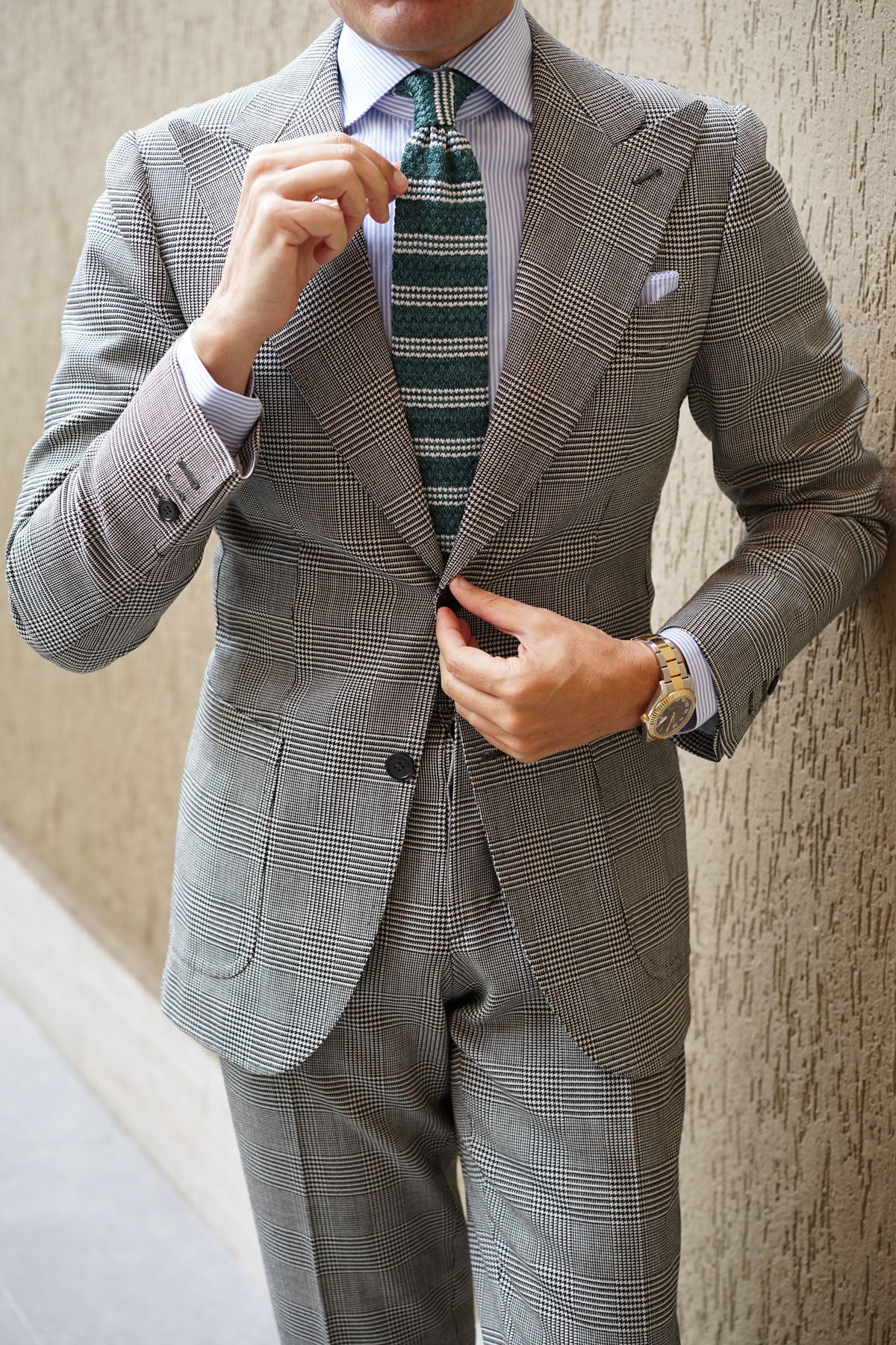 Sherwood Forest Green Knitted Tie - Image 8