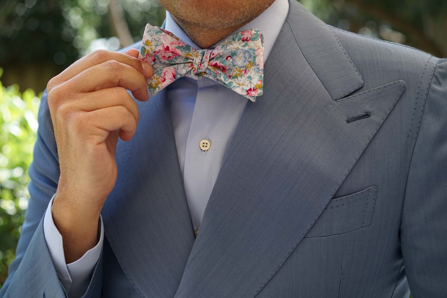 Shinjuku Floral Self Bow Tie - Image 7