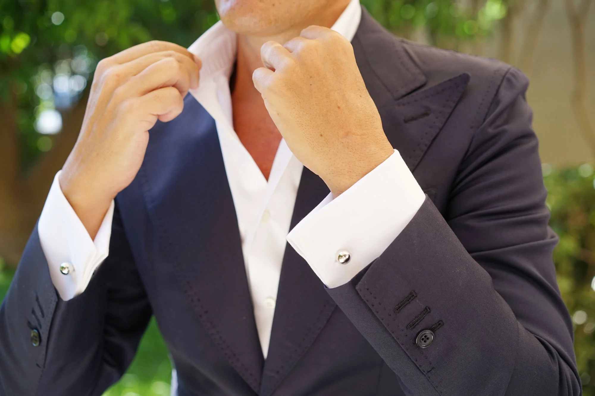 Silver Ball Cufflinks - Image 6