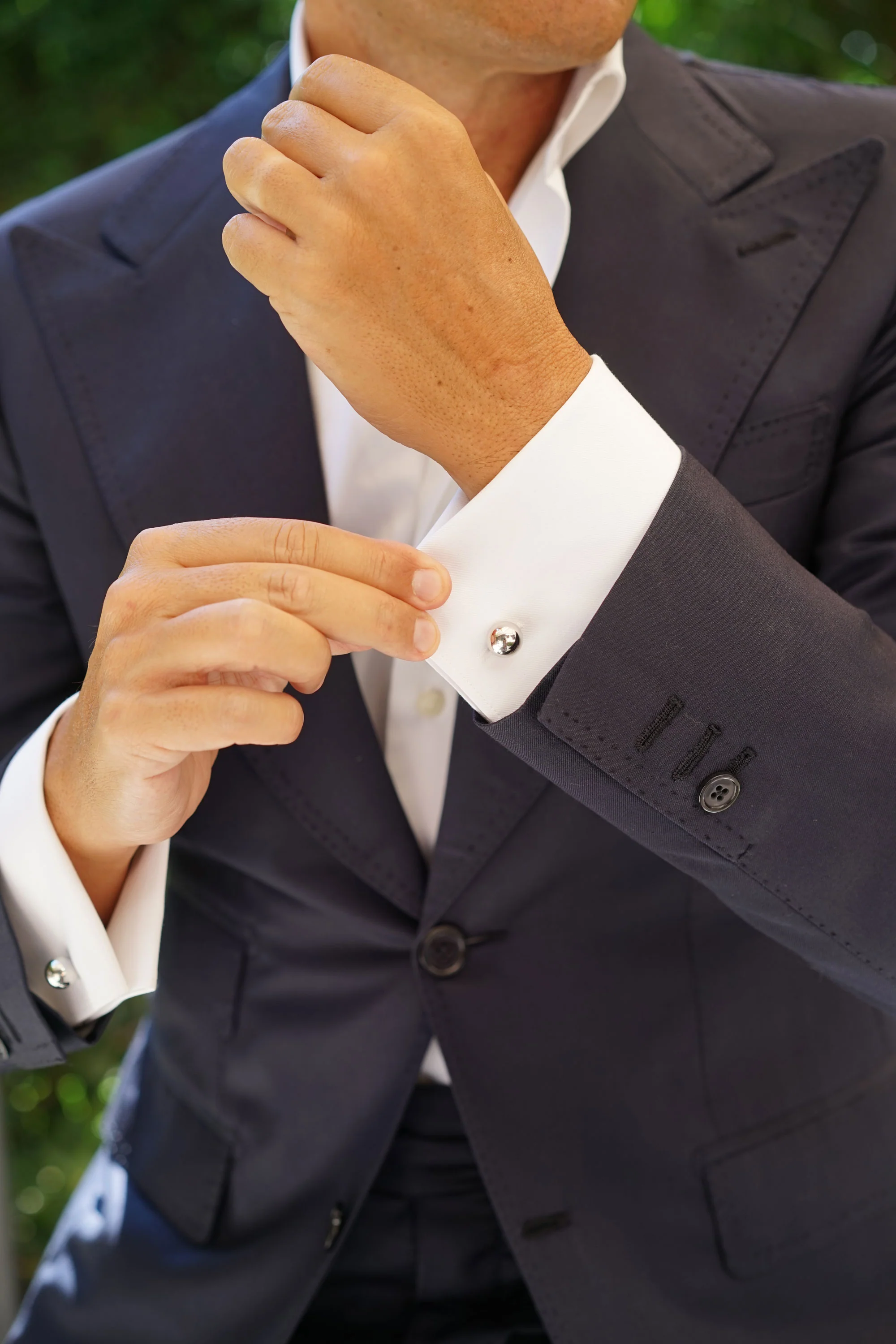 Silver Ball Cufflinks - Image 7