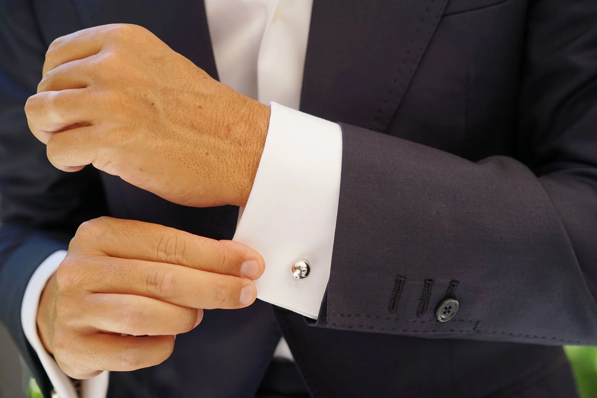Silver Ball Cufflinks - Image 9