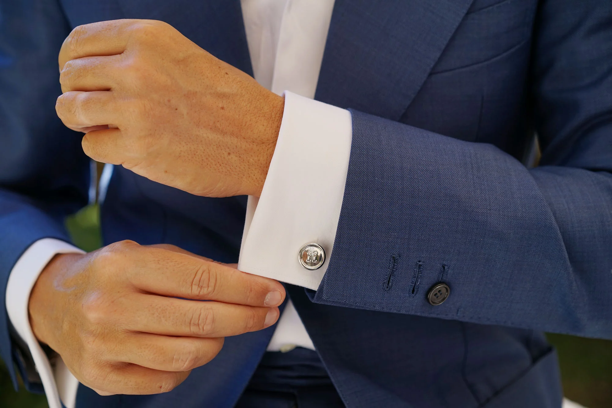 Silver Button Cufflinks - Image 12