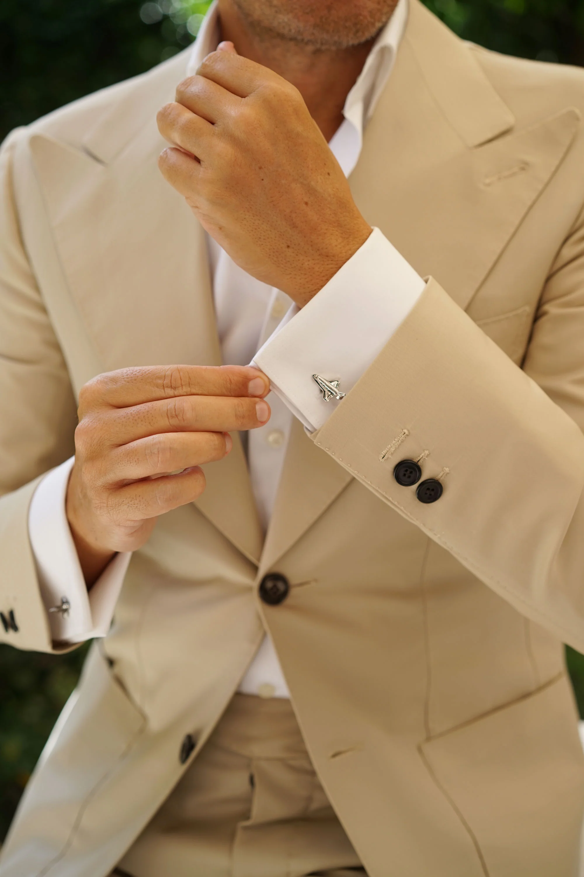 Silver Space Shuttle Cufflinks - Image 4