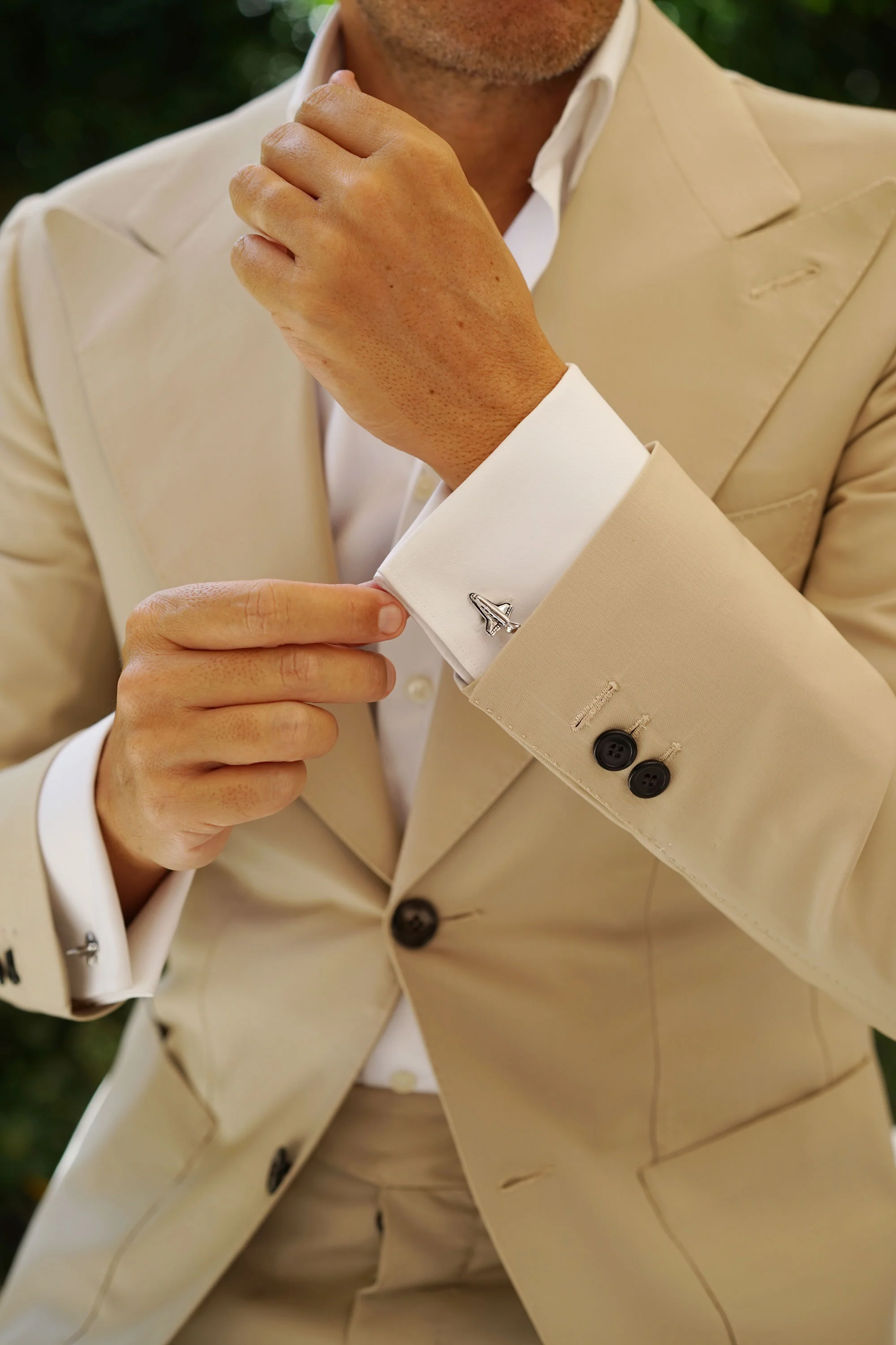 Silver Space Shuttle Cufflinks - Image 5