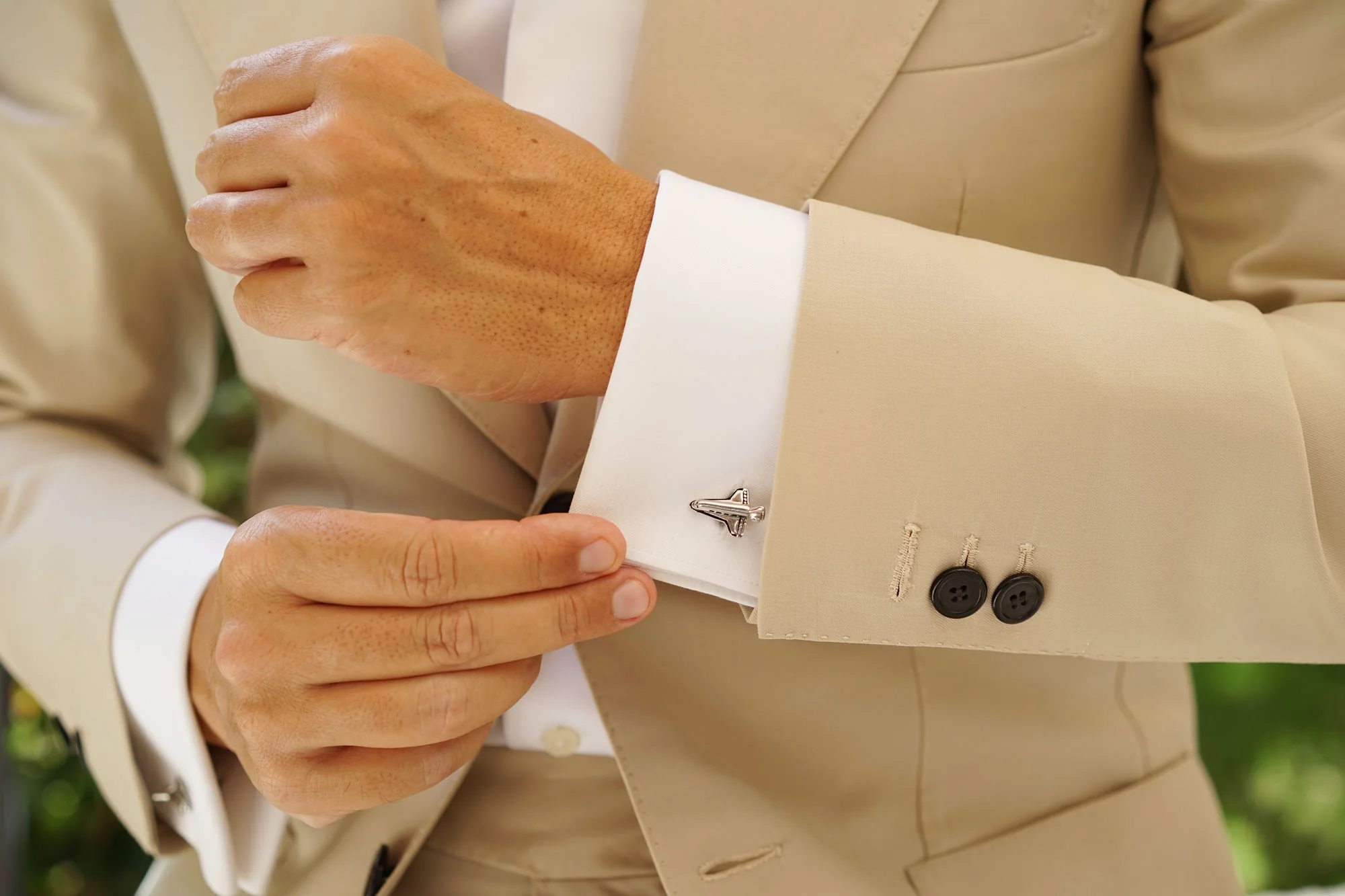 Silver Space Shuttle Cufflinks - Image 7