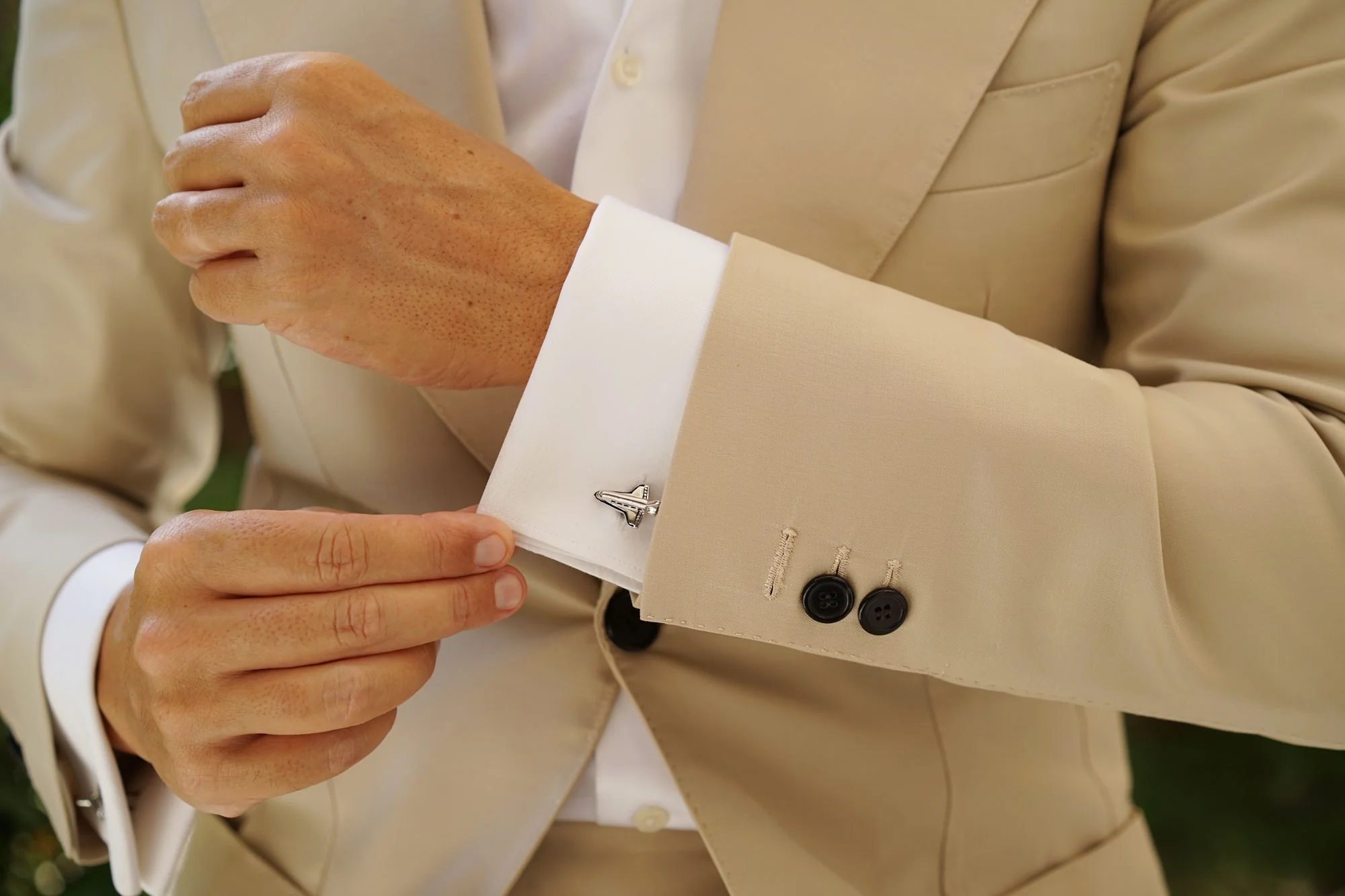 Silver Space Shuttle Cufflinks - Image 8