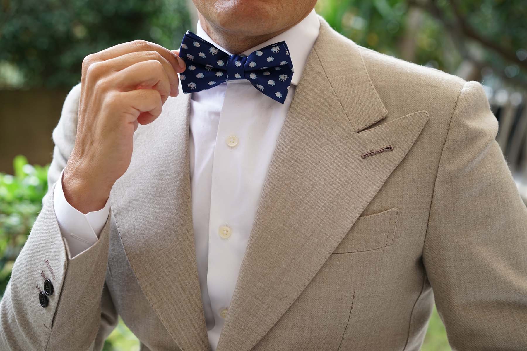 Sleepy Sheep Blue Bow Tie - Image 6