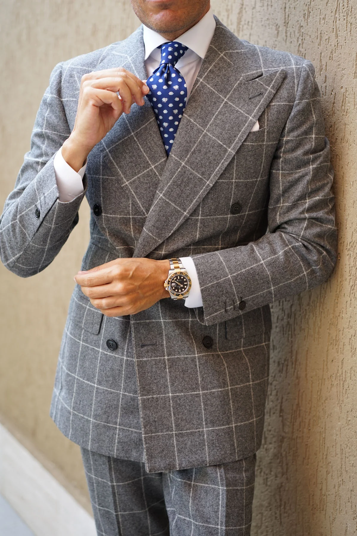 Sleepy Sheep Blue Necktie - Image 5