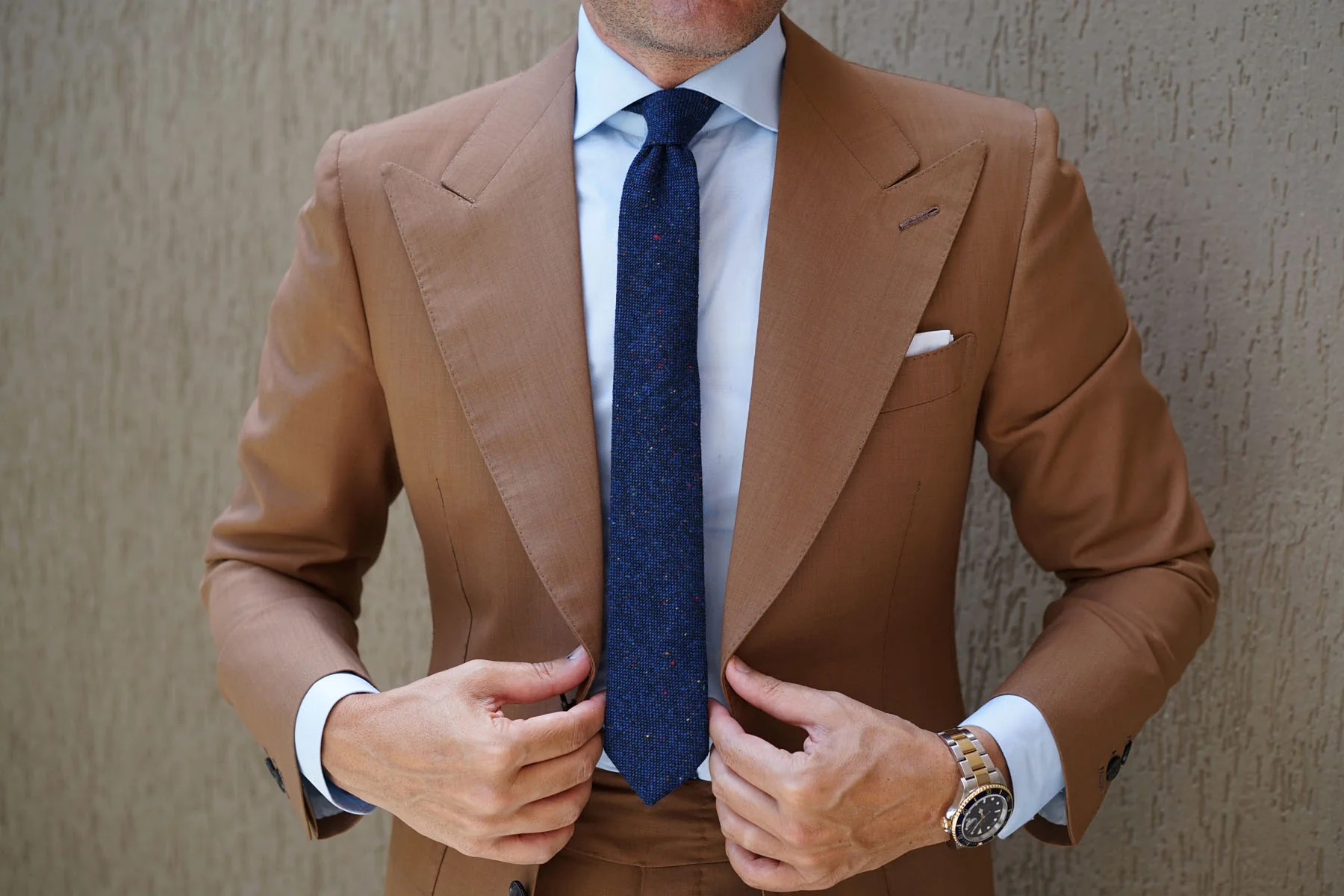 Speckles on Blue Donegal Skinny Tie - Image 6