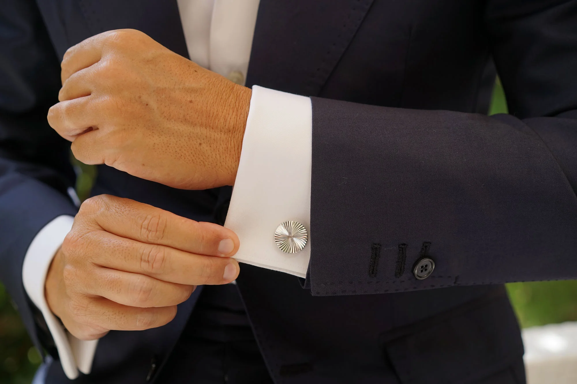 Spiral Circle Cufflinks - Image 8