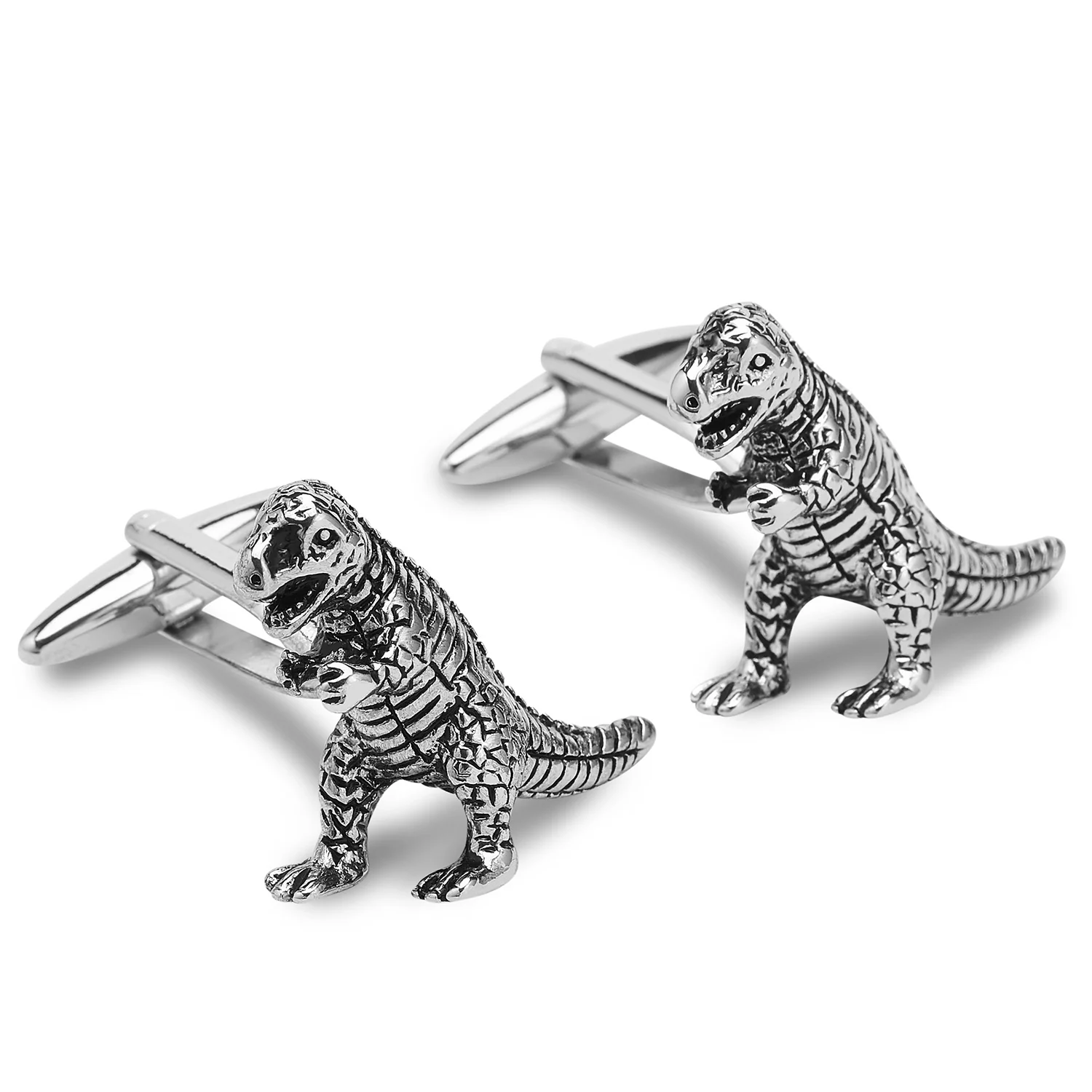 T-Rex Silver Cufflinks - Image 2