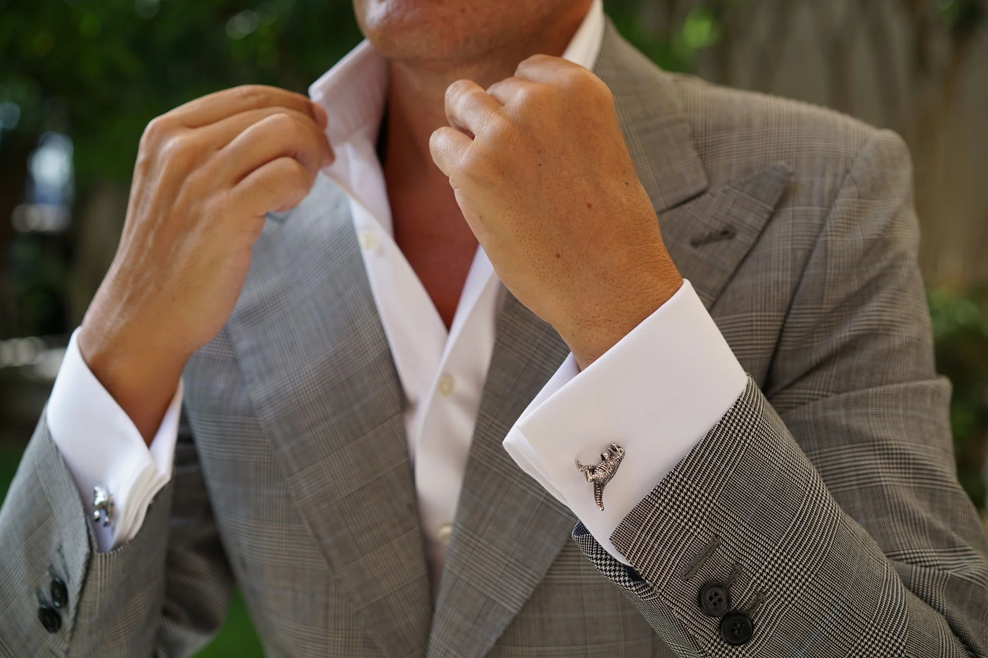 T-Rex Silver Cufflinks - Image 4