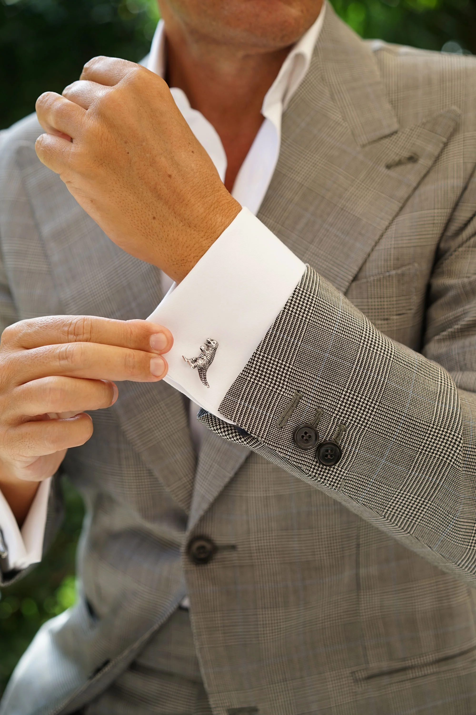 T-Rex Silver Cufflinks - Image 5
