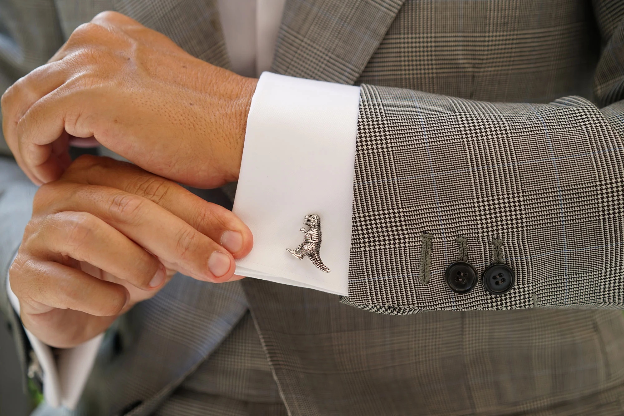 T-Rex Silver Cufflinks - Image 7