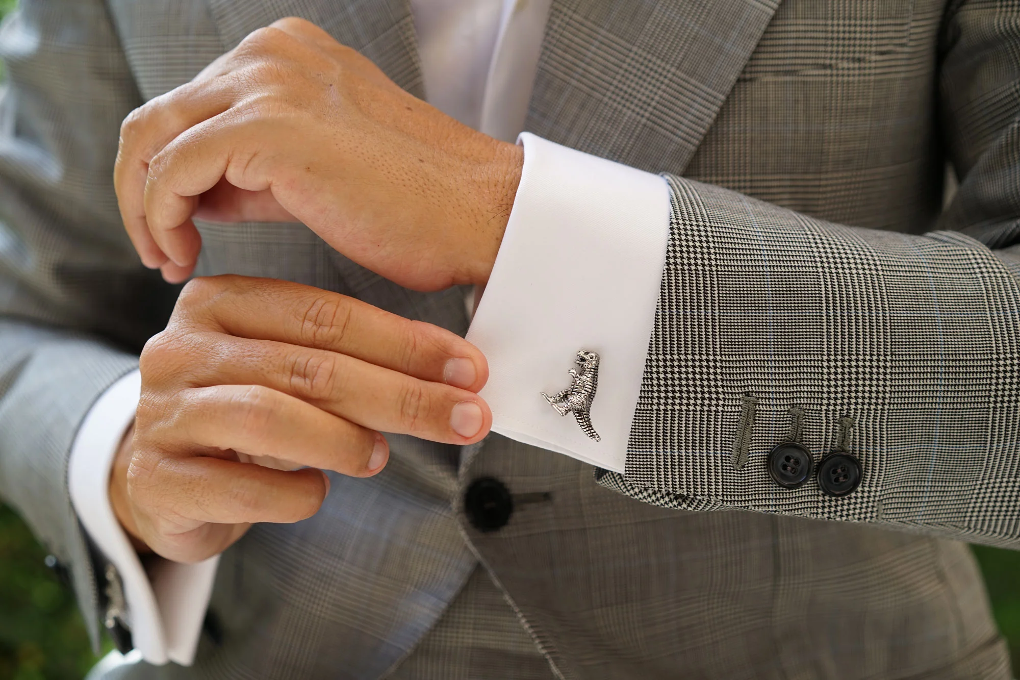 T-Rex Silver Cufflinks - Image 8