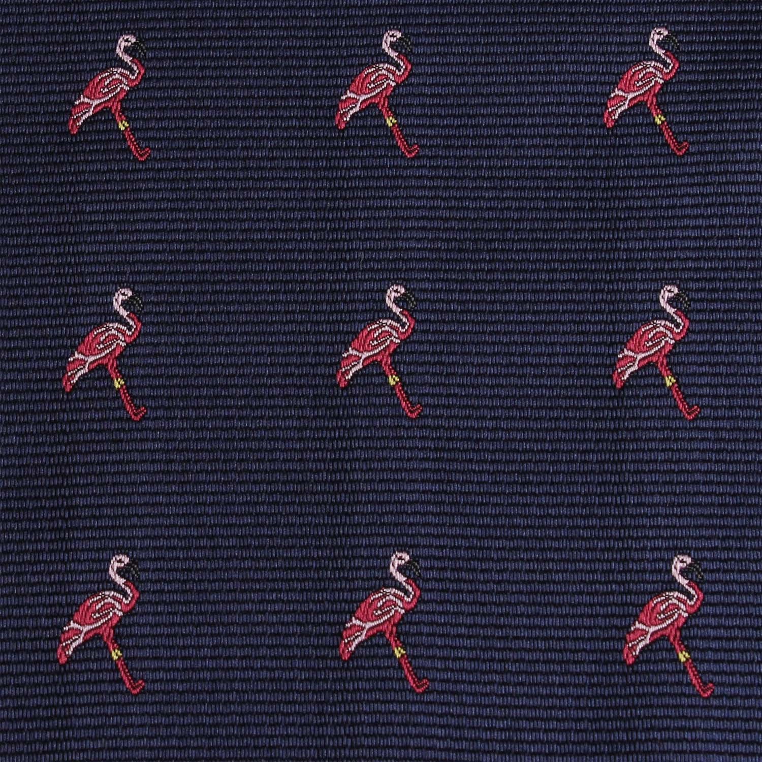 The Navy Blue Pink Flamingo Pocket Square - Image 2