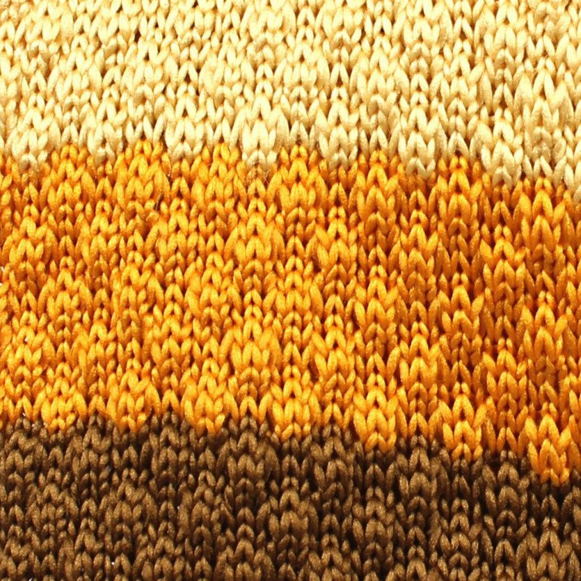Three Shades of Yellow Knitted Tie - Image 2