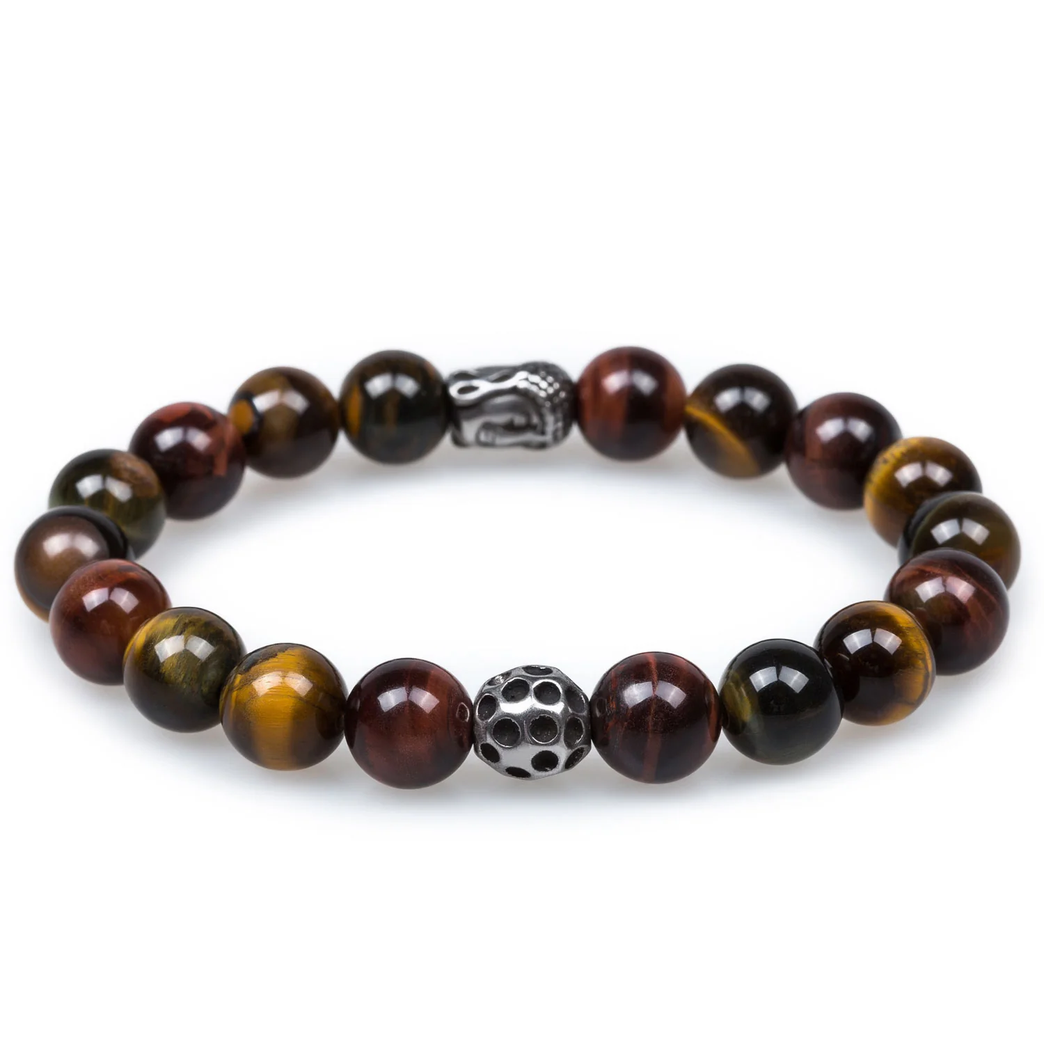 Tiger's Eye with Lava Stone Bracelet - Image 2