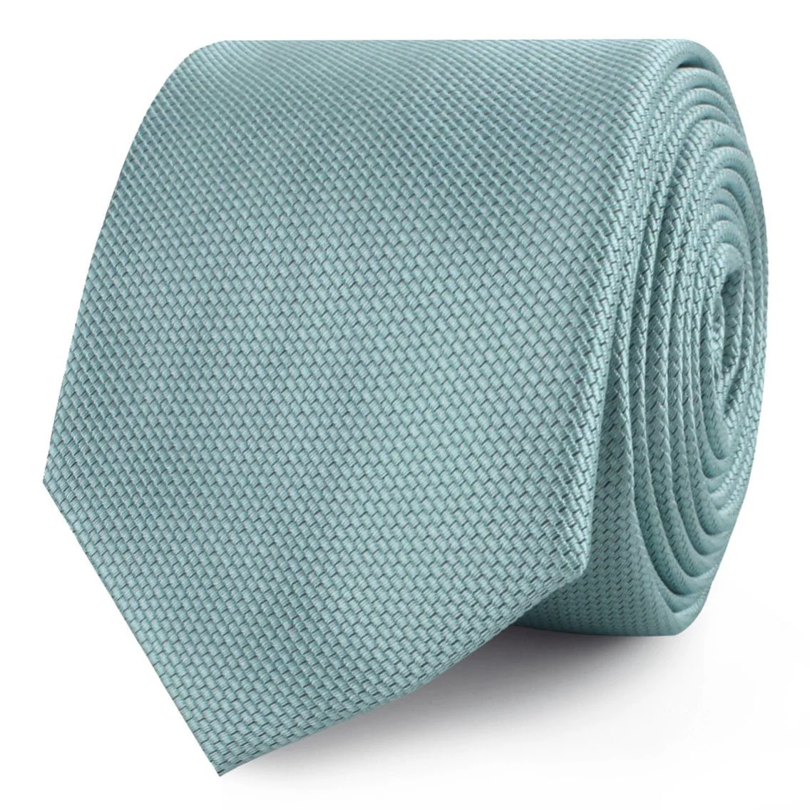 Turkish Teal Blue Weave Skinny Tie - Image 2