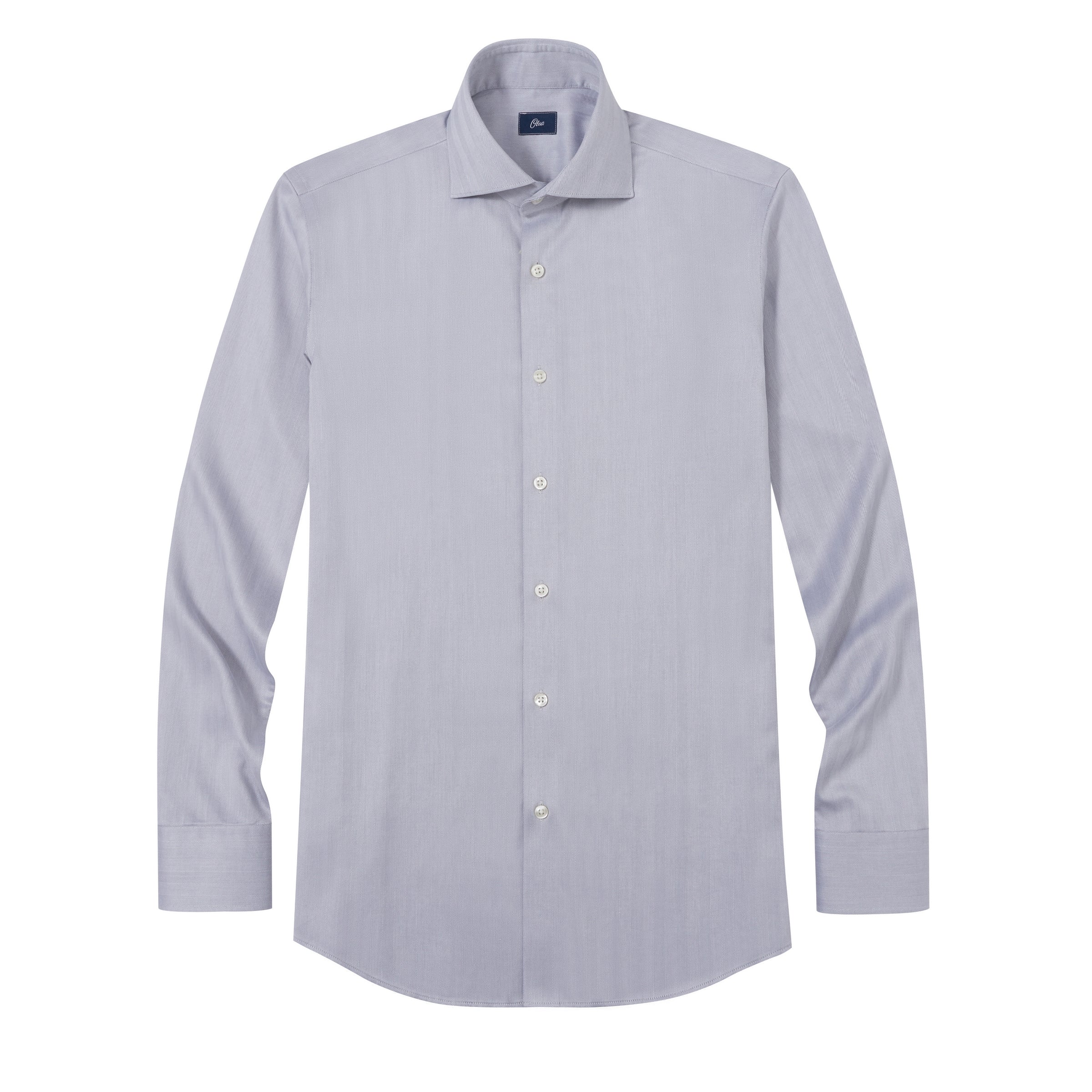 Van Patten Gray Herringbone Lucious Non-Iron Shirt - Image 5