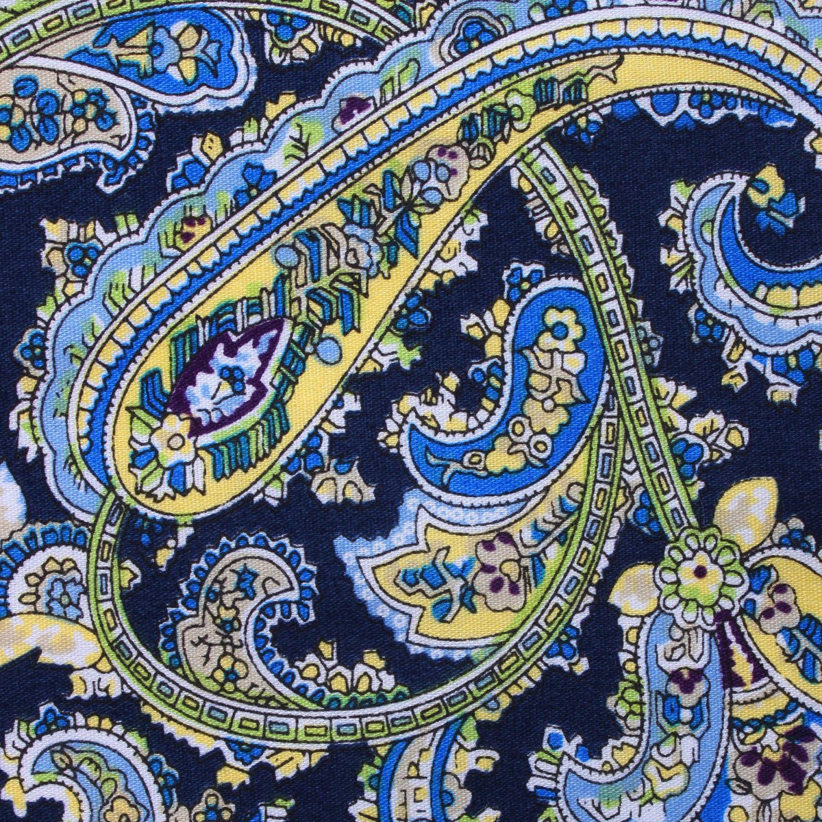 Vivara Yellow on Blue Paisley Diamond Bow Tie - Image 2