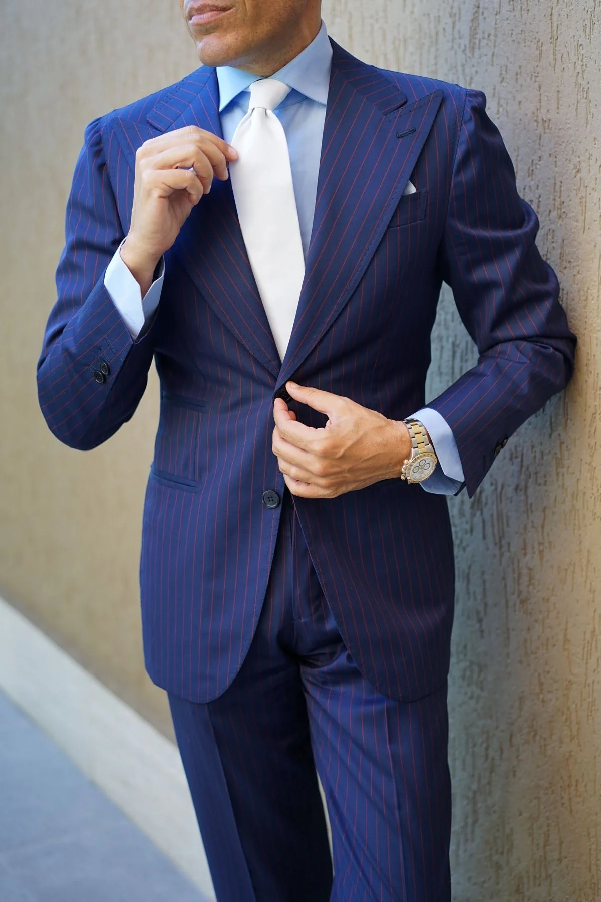 The OTAA White Cotton Necktie - Image 6
