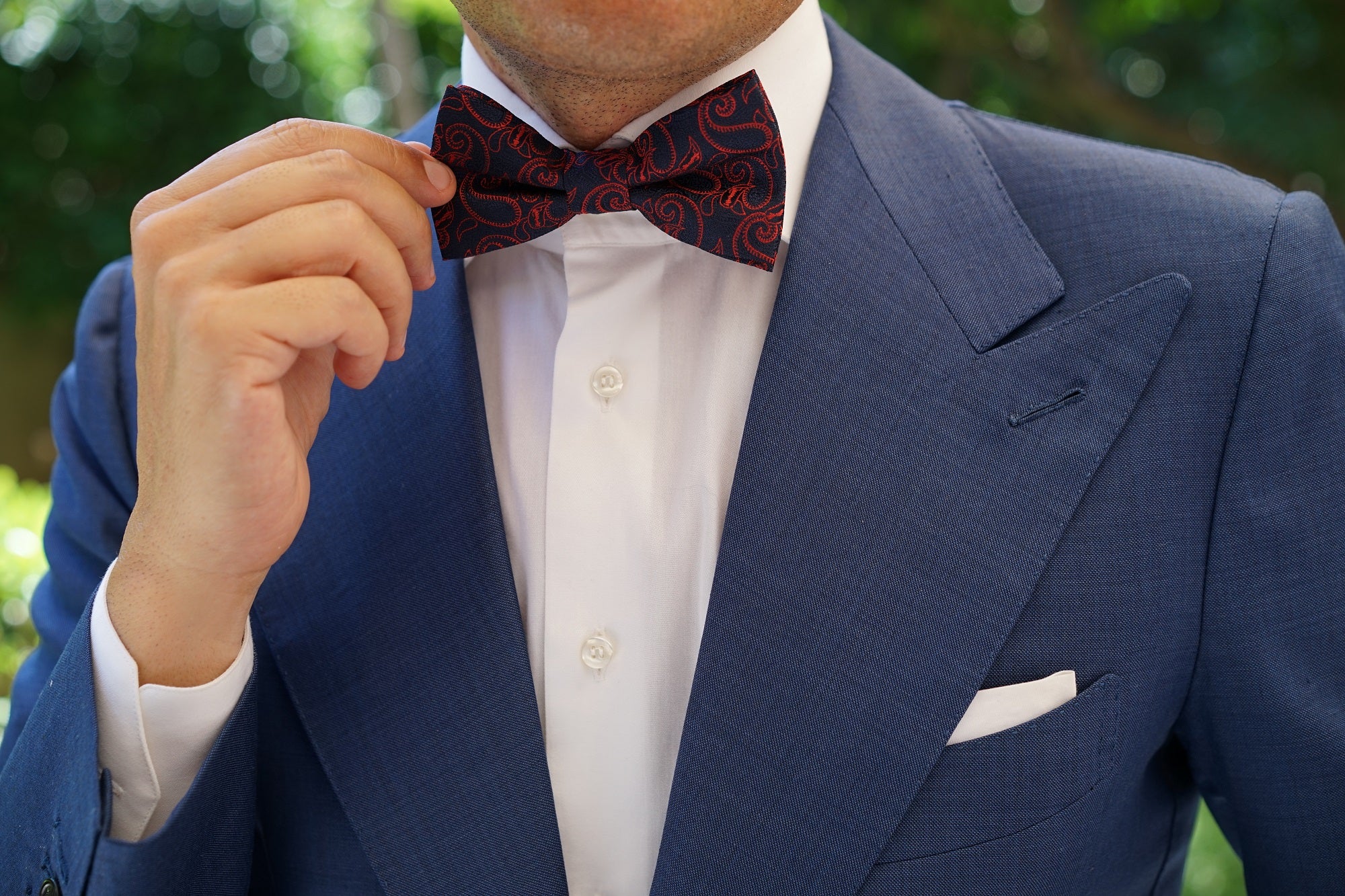 Yazd Red Paisley Bow Tie - Image 5