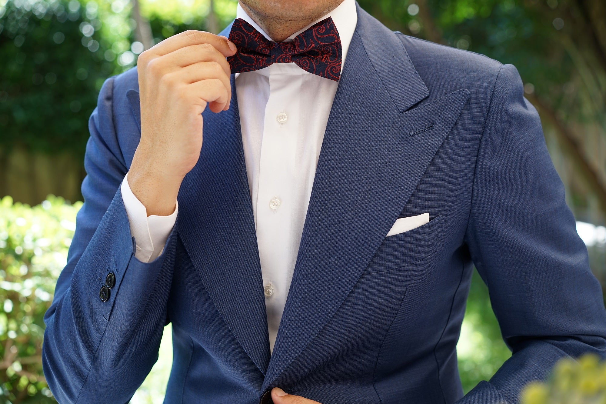 Yazd Red Paisley Bow Tie - Image 6
