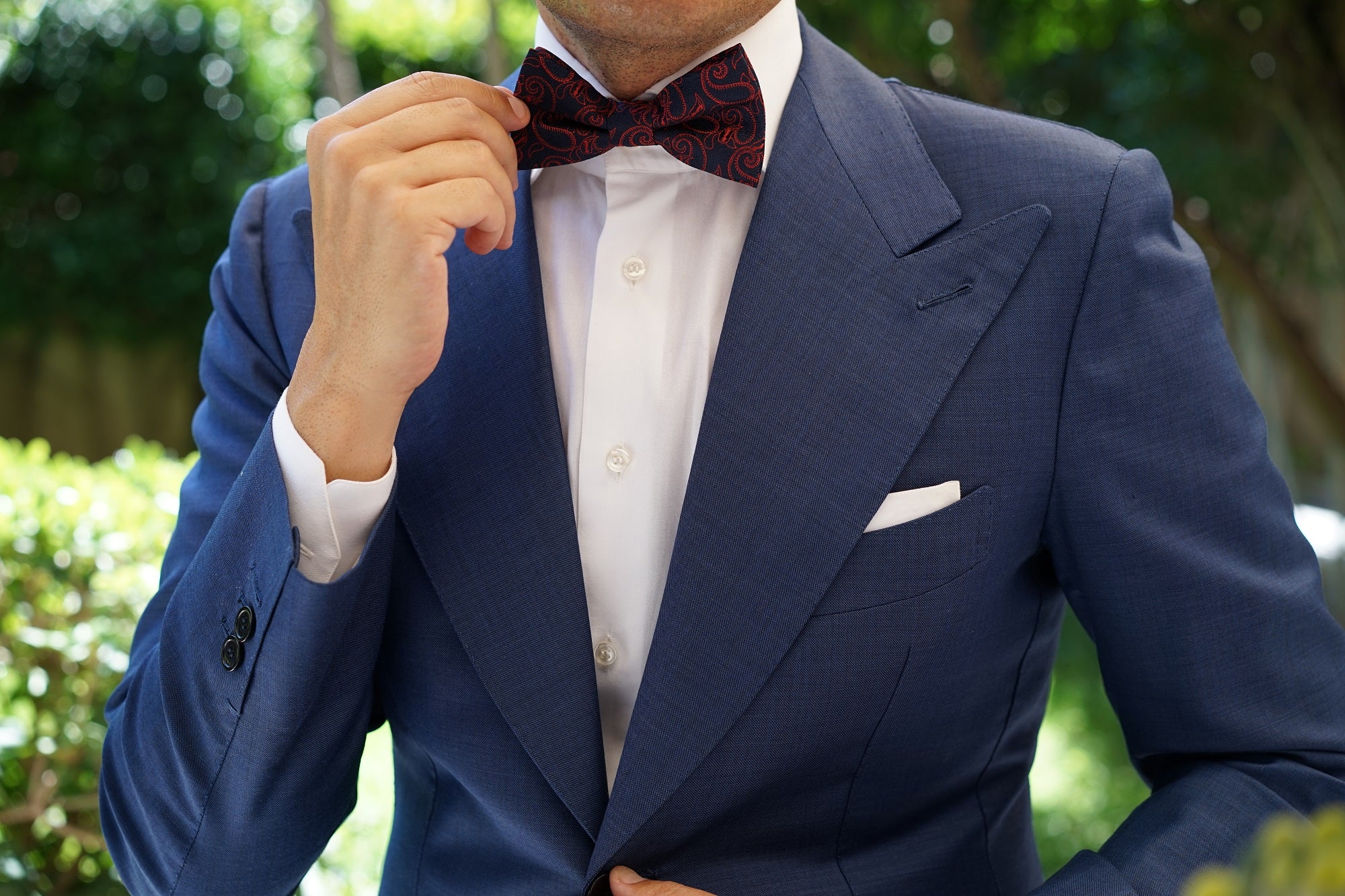 Yazd Red Paisley Bow Tie - Image 8