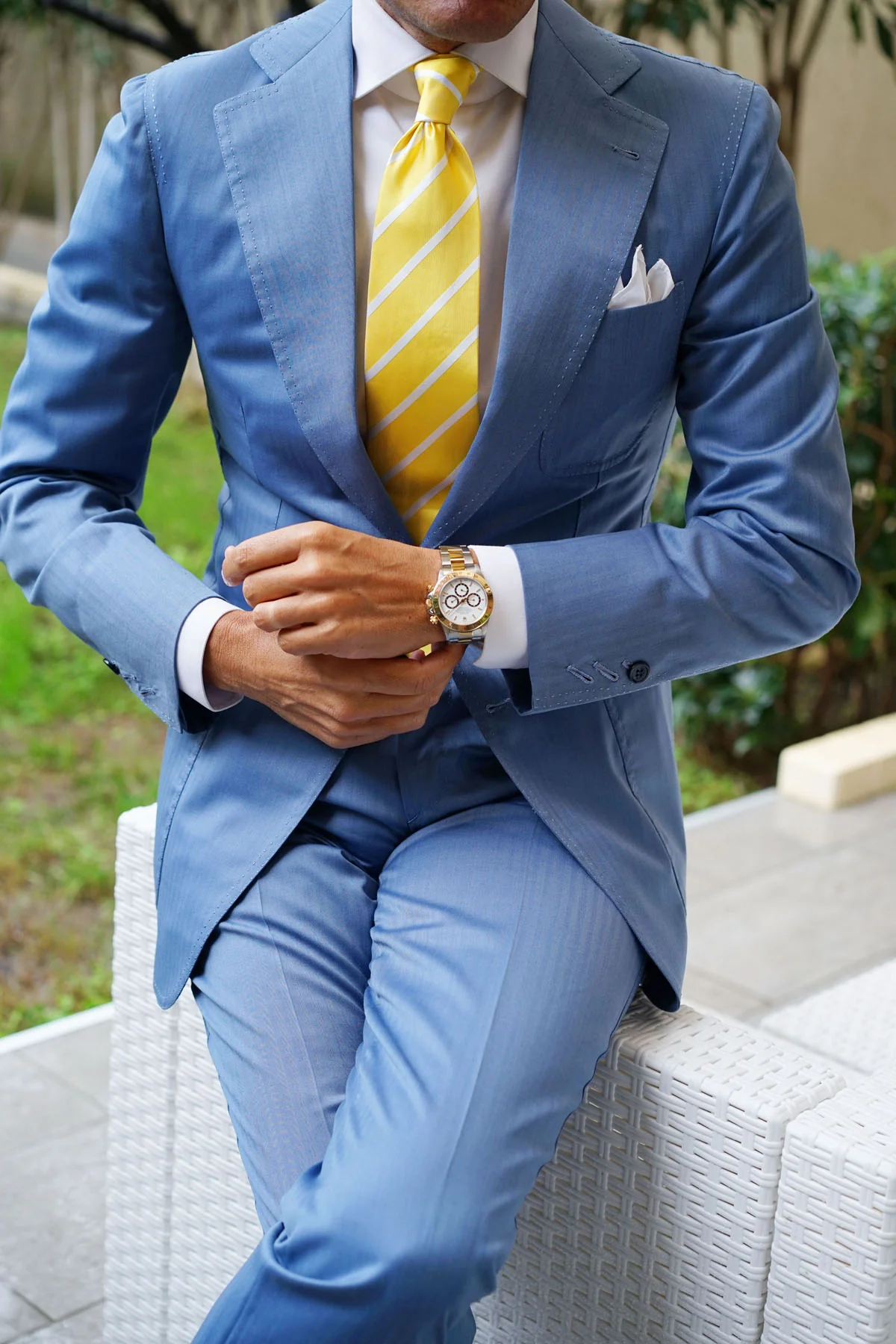 Yellow Striped Necktie - Image 5